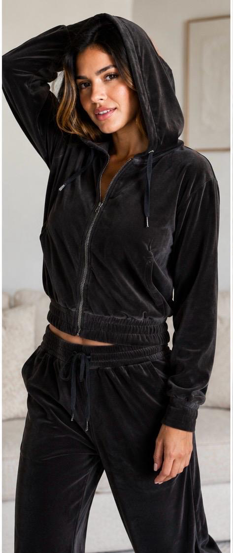 BLK HOODIE WITH JOGGER STRAIGHT LEG
