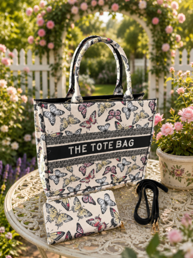 CARTERA TOTE BAG MARIPOSAS