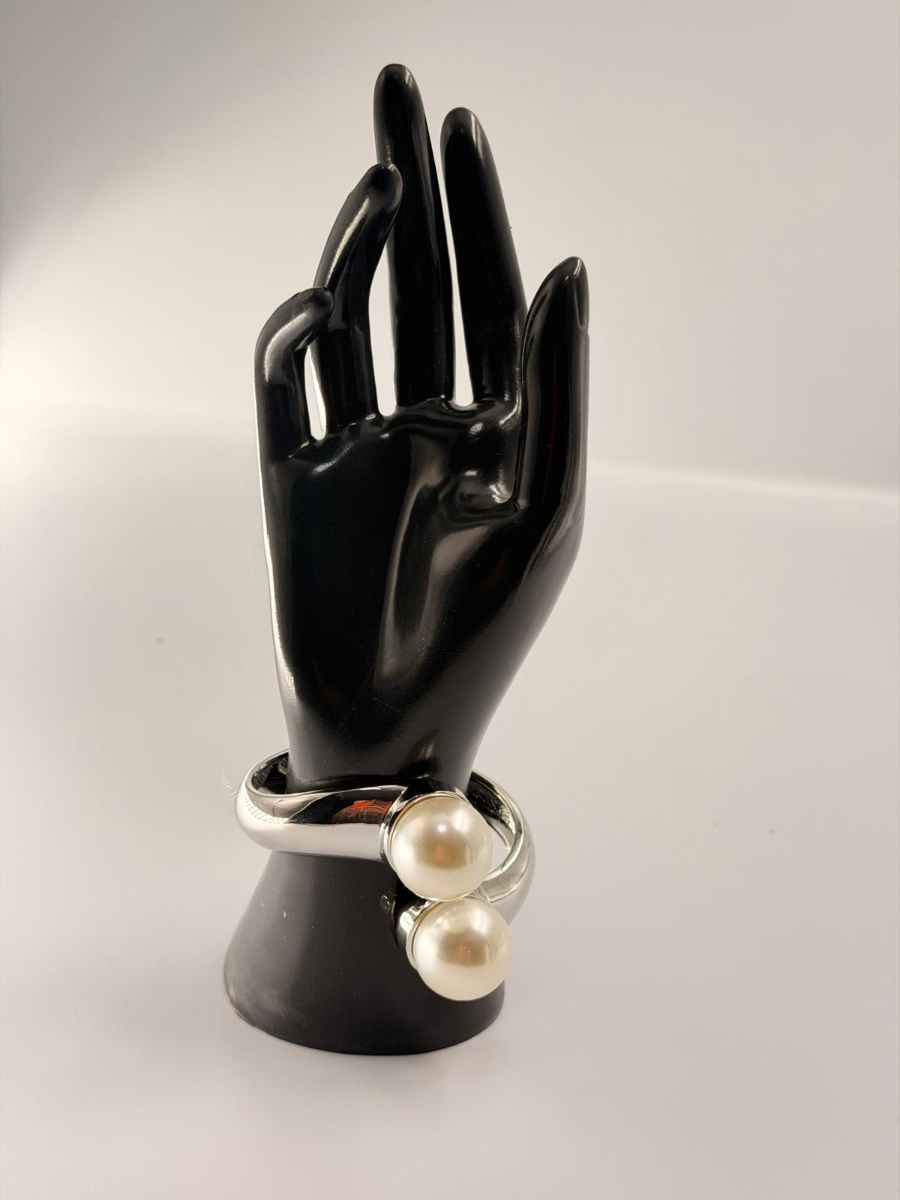 PULSERA 2 PERLAS CURVES