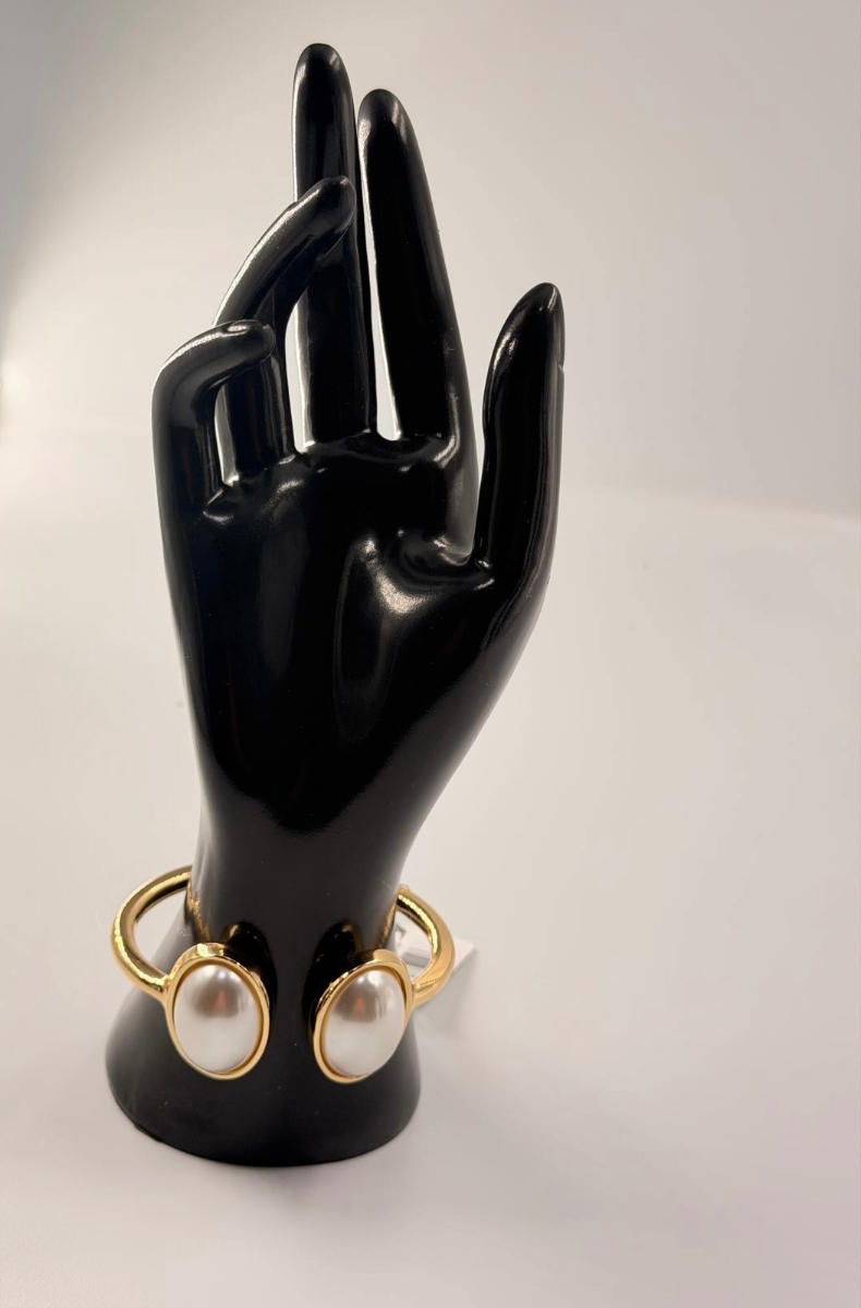 PULSERA DORADA 2 PERLAS