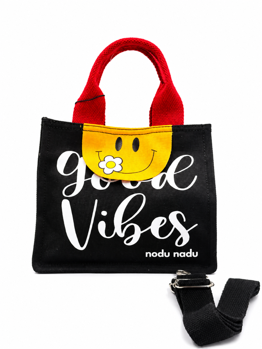 CARTERA NODU NADU GOOD VIDES HAPPY FACE NEGRO