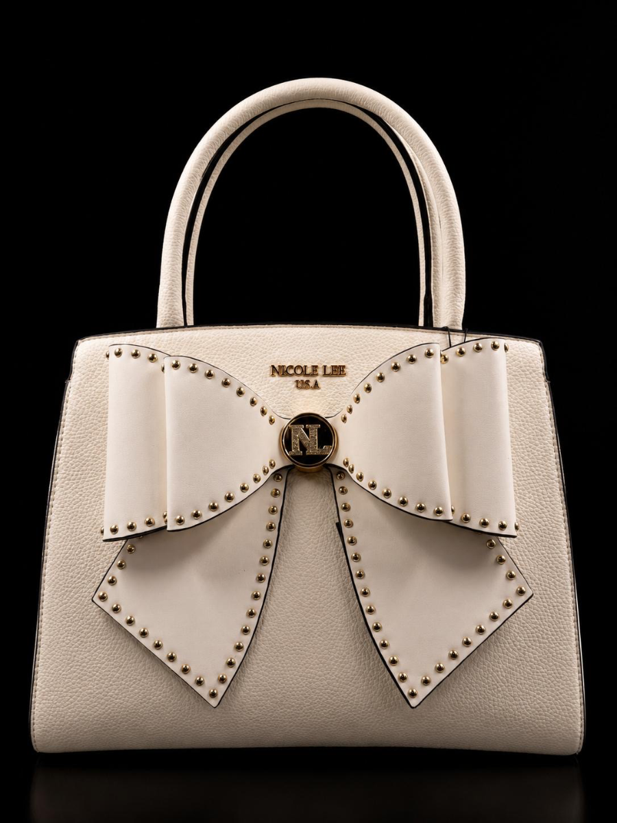 CARTERA NICOLE LEE BLANCA CON LAZO