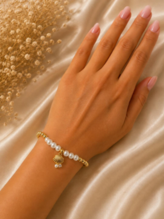 PULSERA PEARL CORAL