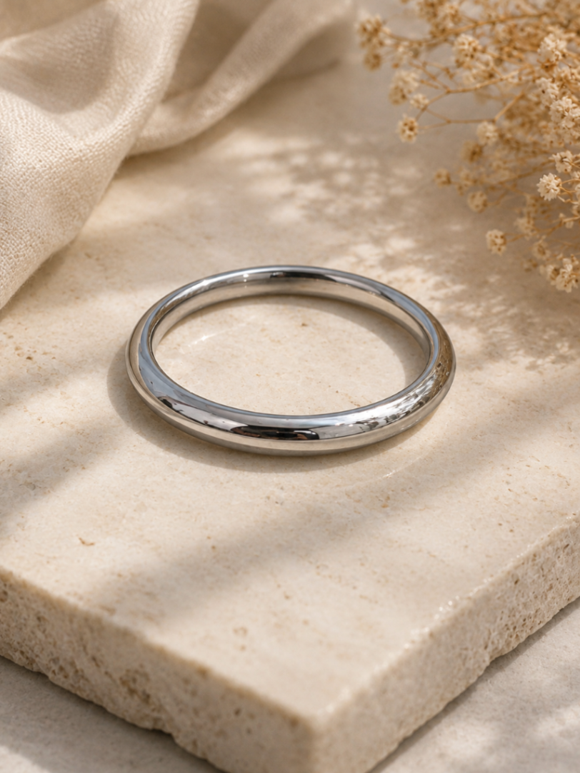 BANGLE 1ONLY PLATA ROUND