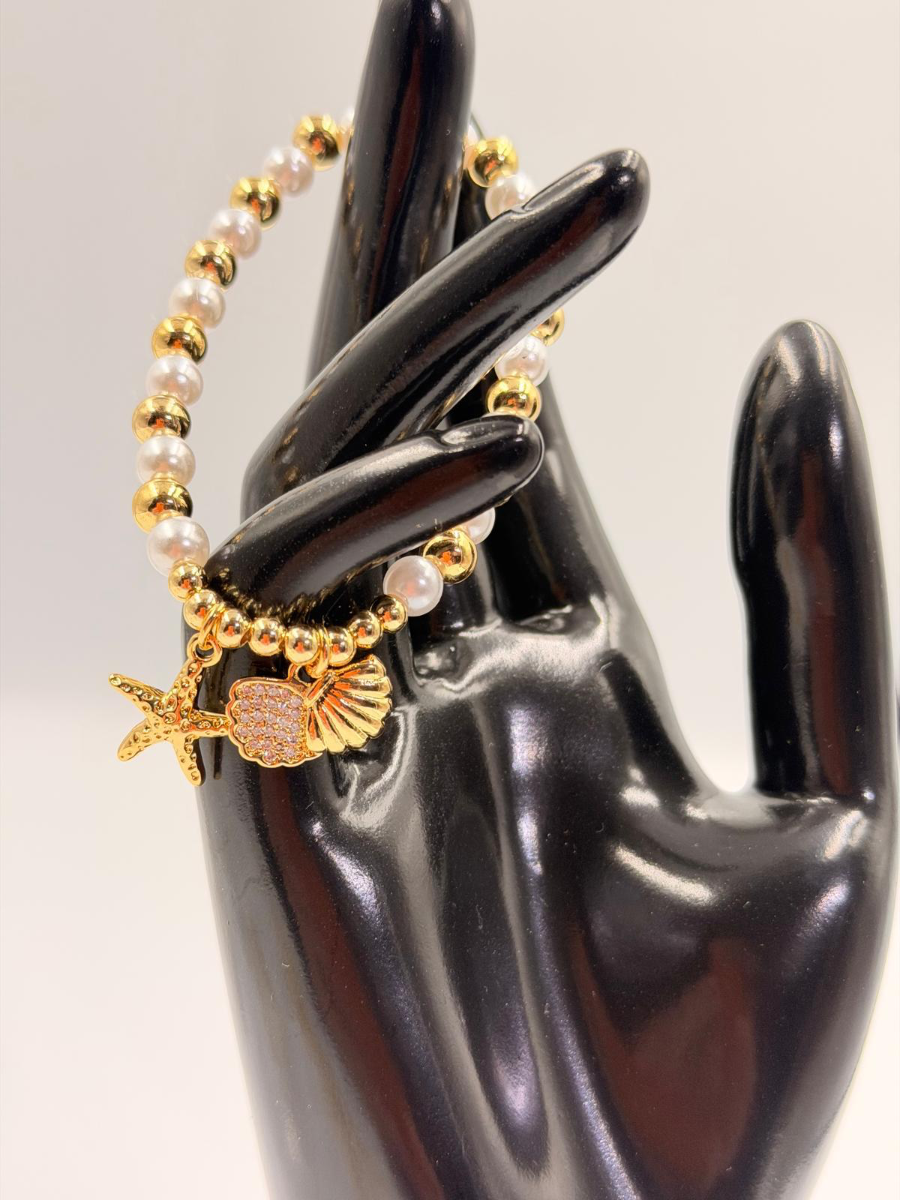 PULSERA STARFISH SHELL RHINESTONE